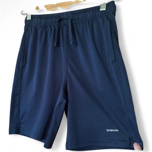 Kids Navy Performance Drawstring Shorts - Picture 4 of 8